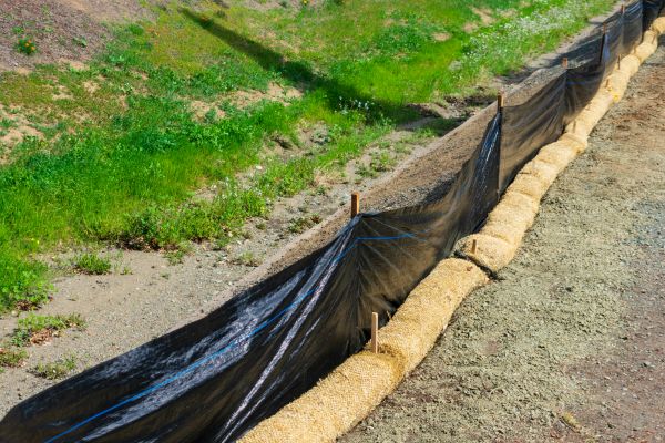 Straw Wattle Installation in Redwood City